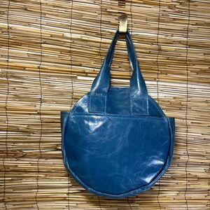 MINKA Blue Leather Circle Tote Bag - Women Bags 🔵💙